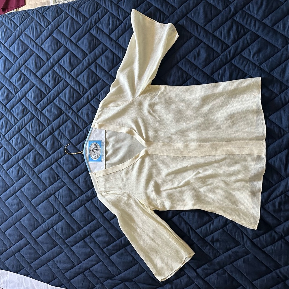 J. Crew Cream Textured Top